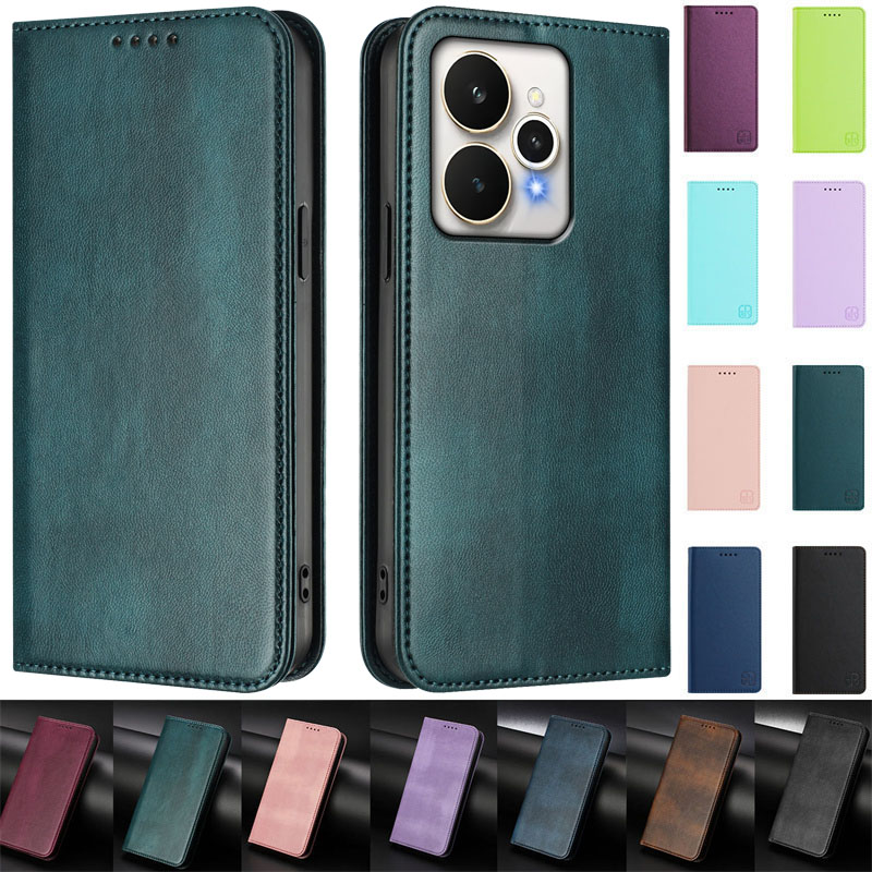 Phone Cases With Wallet On Back - Casing Magnetik Fundas Realme 15/15T/15Pro untuk