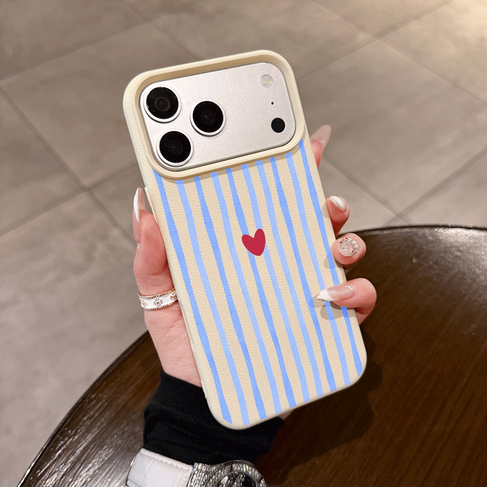 Phone Cases Store - Casing Ponsel Motif Garis Vertikal Hati