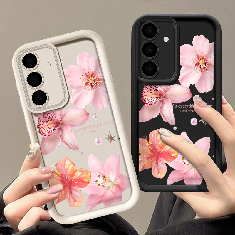 Phone Cases Pink - Casing Ponsel Bunga Merah Muda untuk