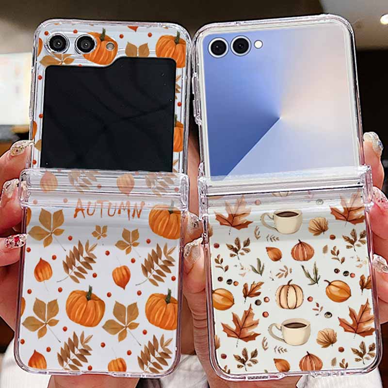 Phone Cases Z Fold 4 - Casing Ponsel Pola Daun Maple Musim