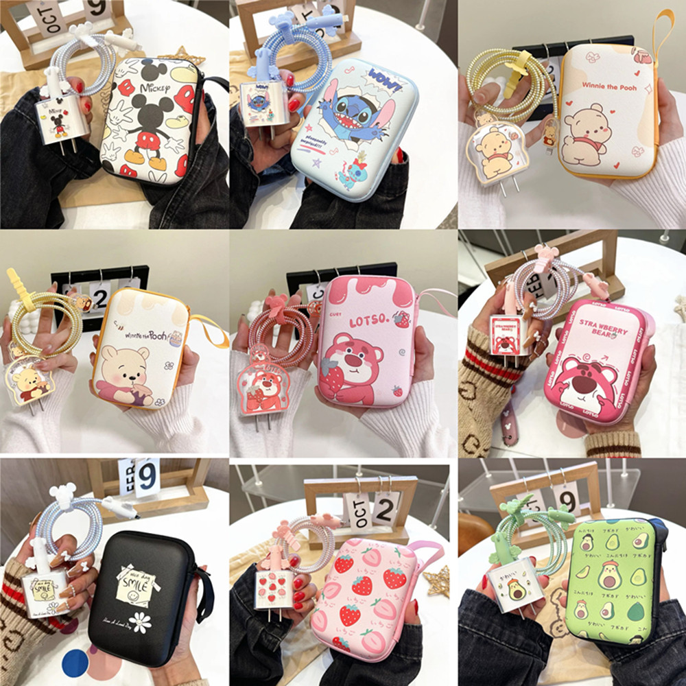 Phone Cases Rubber - Pelindung kabel kartun, pelindung kabel kartun