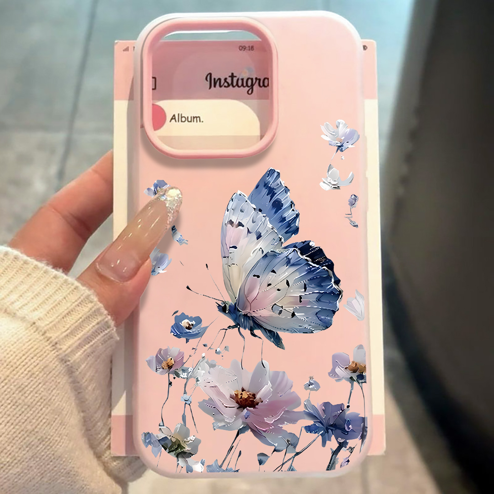 Phone Cases Blue - Casing Ponsel Motif Kupu-kupu Biru Ungu