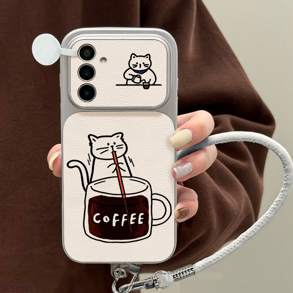 Phone Cases Samsung - Casing Ponsel Kucing Lucu Motif Kopi