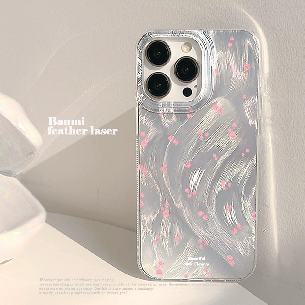 Phone Cases Pink - Casing Ponsel Bunga Merah Muda Sederhana
