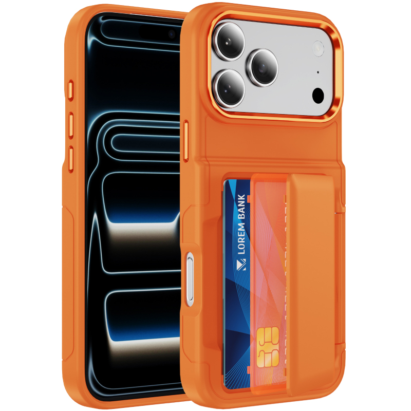 Phone Cases With Wallet On Back - Casing HP Anti-Shock Warna Solid Baru