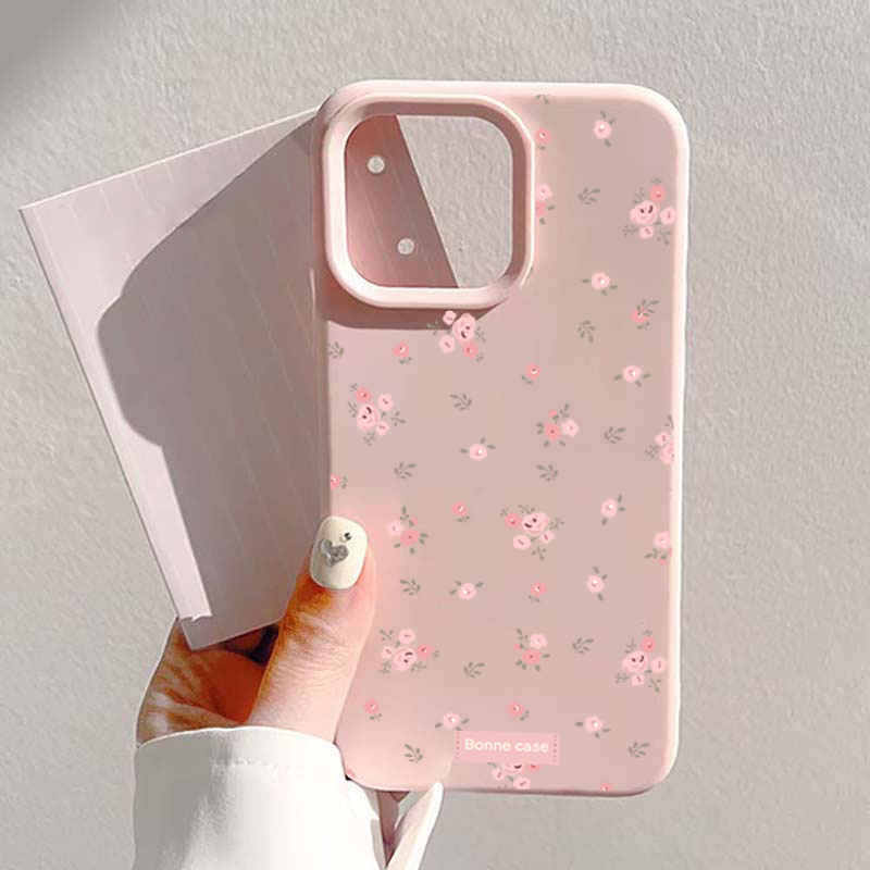 Phone Cases Blue - Casing HP INS Korea Pink Flower
