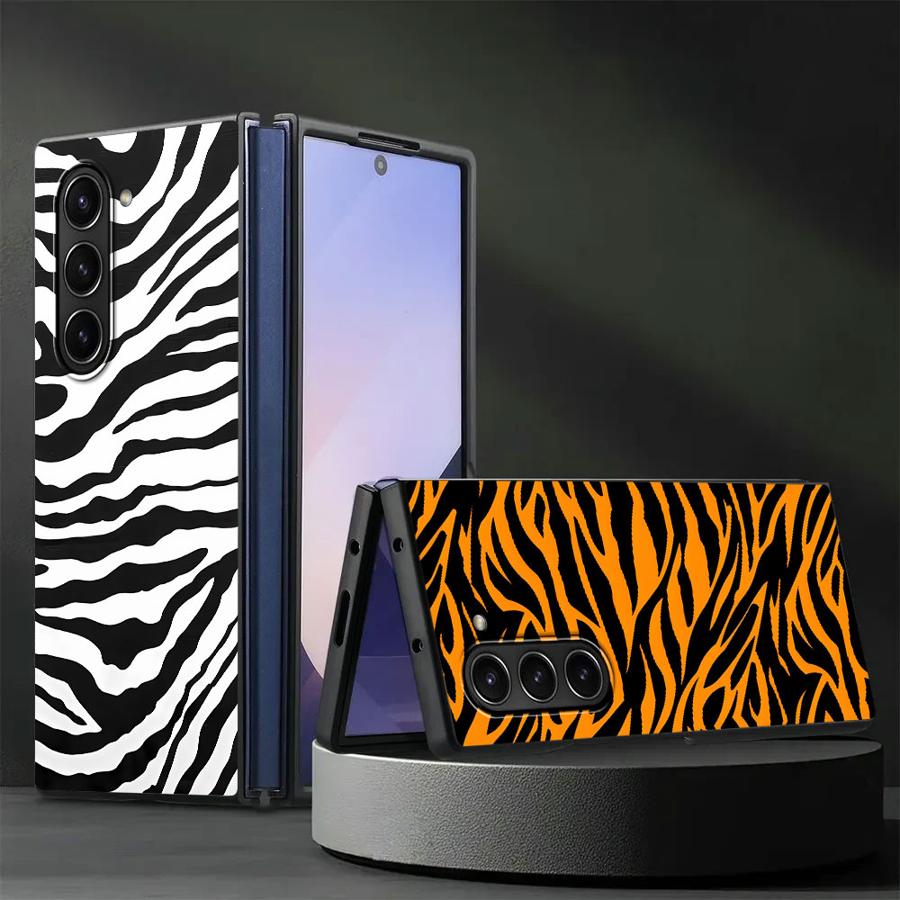 Phone Cases Z Fold 4 - Zebra Bergaris Bunga Matahari Kembali Ponsel