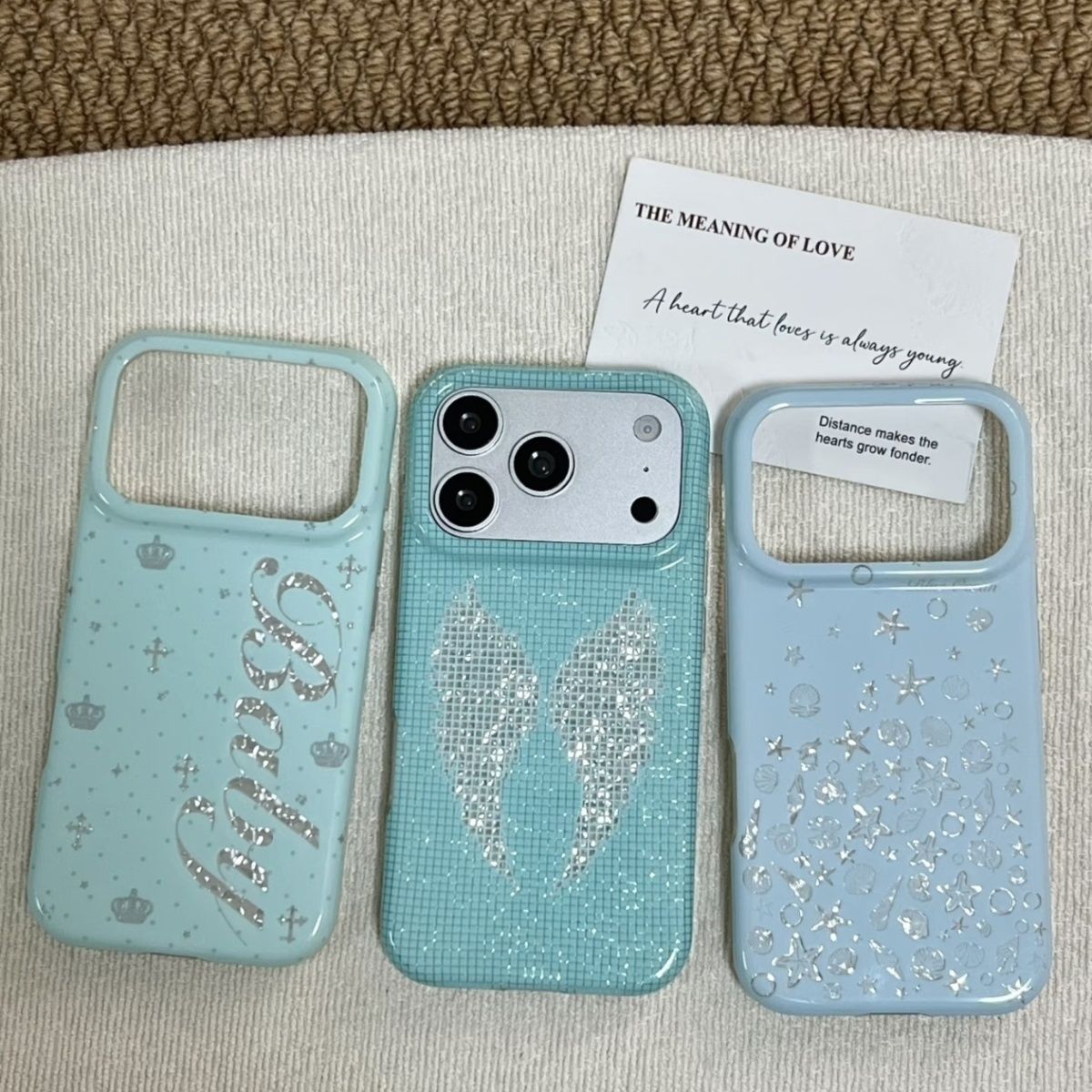 Phone Cases Store - Casing Ponsel Korea Warna Mint Motif