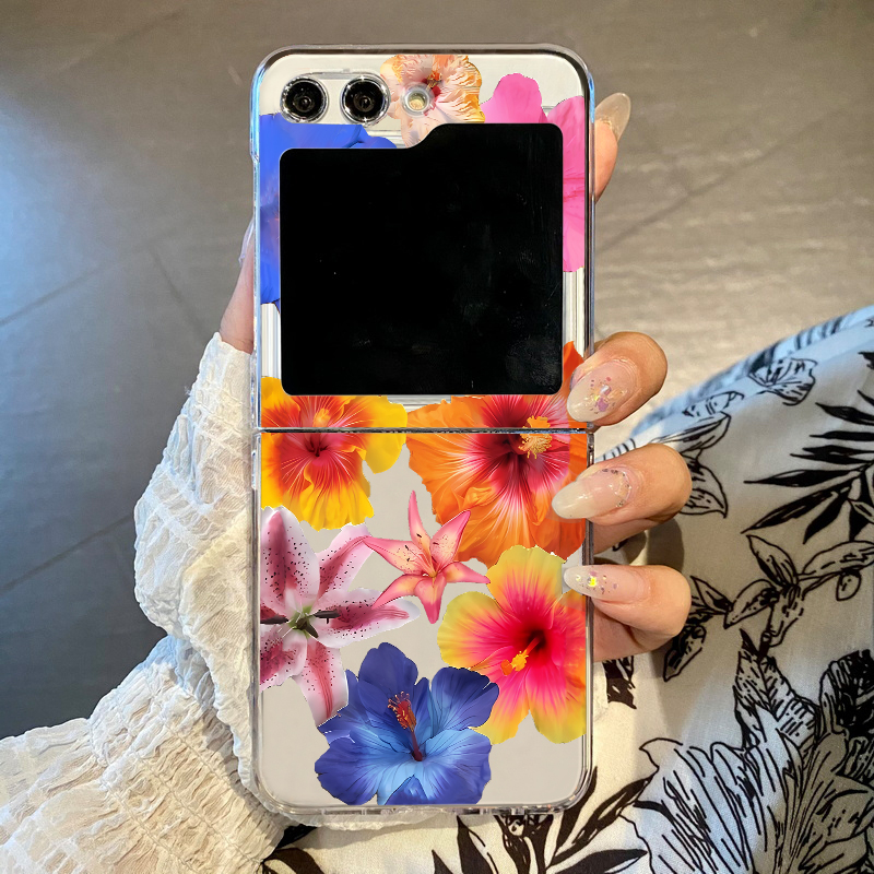 Phone Cases Z Fold 6 - Casing Ponsel Motif Bunga Realistis Untuk