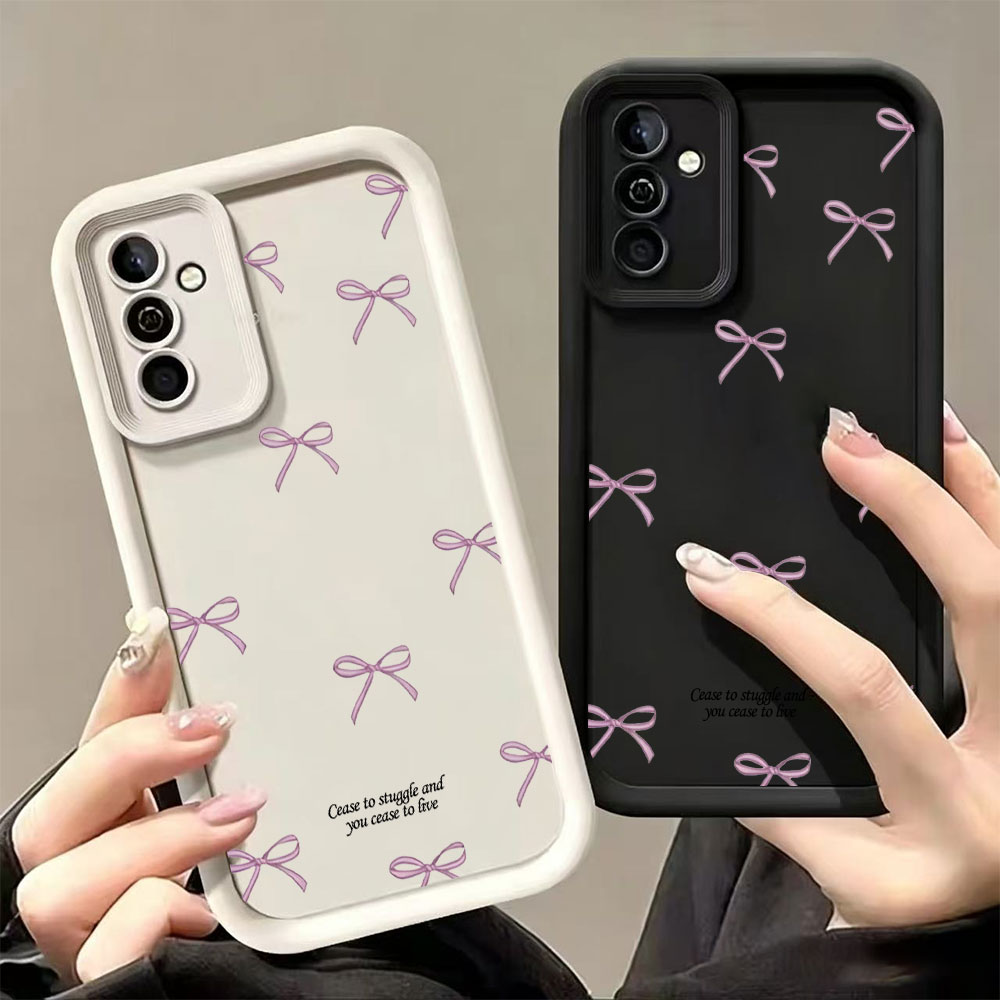 Phone Cases Pink - Casing Ponsel TPU Lembut Motif Pita