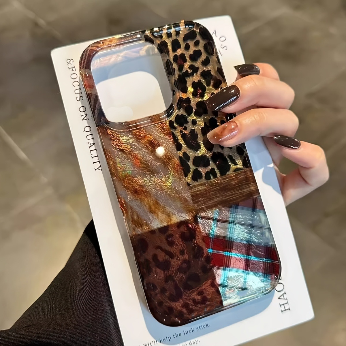 Phone Cases Leopard Print - Casing Ponsel Desain Leopard dan Foil