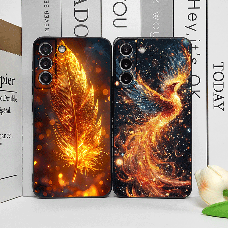 Phone Cases Google Pixel 10 Pro - Casing Ponsel Pola Bulu Api Phoenix