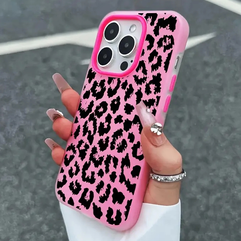 Phone Cases Leopard Print - Casing HP Warna Jelly Motif Macan