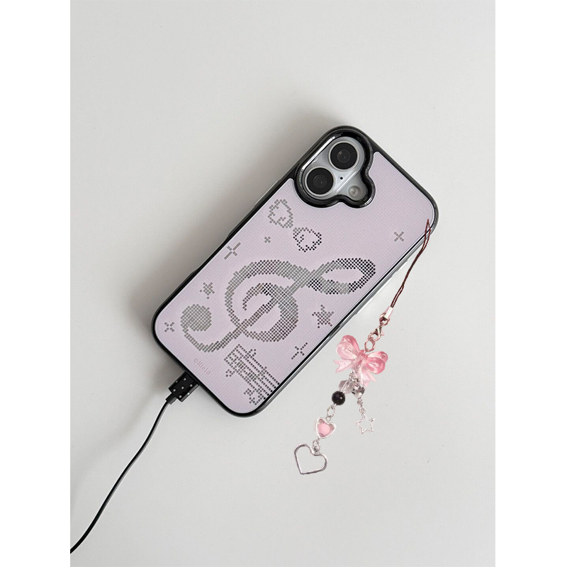 Phone Cases Pink - Casing HP Motif Not Musik Mosaik