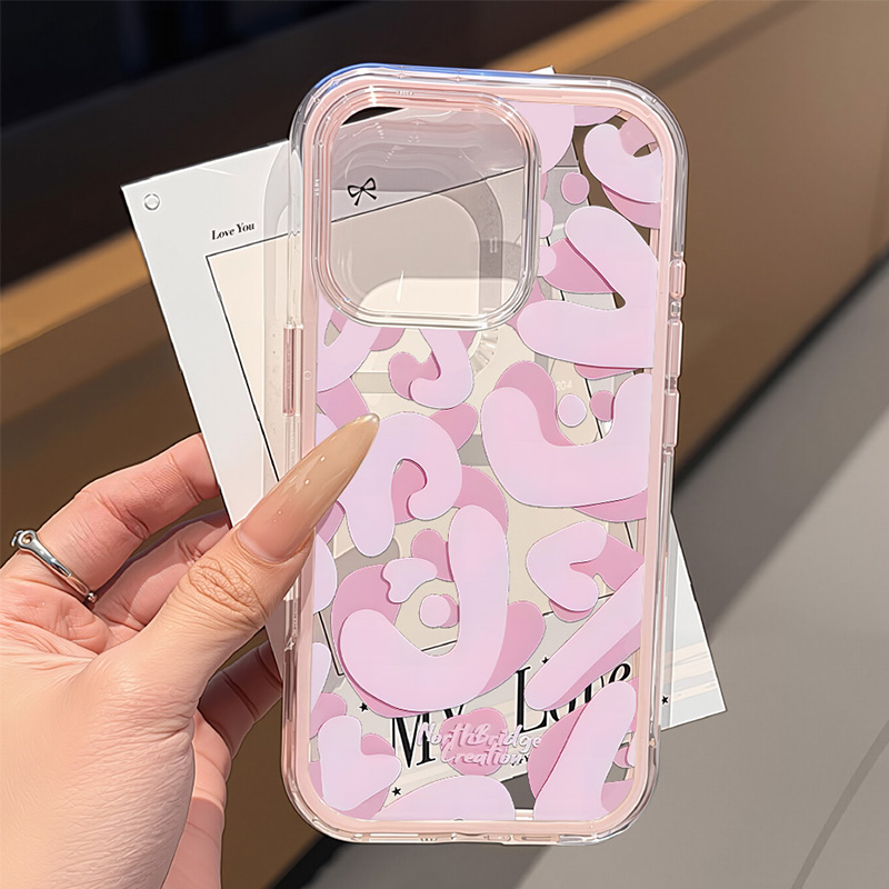 Phone Cases Pink - Casing HP Transparan untuk iPhone 16