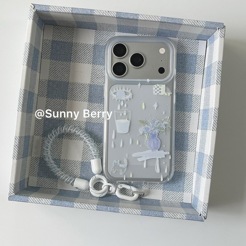Phone Cases Blue - Casing Ponsel Ilustrasi Vas Air Mata