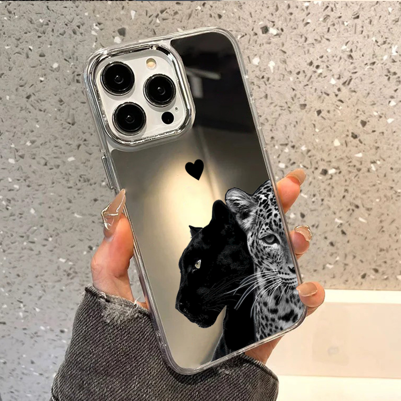 Phone Cases Leopard Print - Casing Ponsel Cermin Motif Black Panther