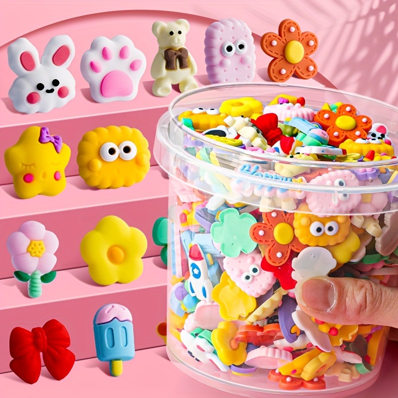 Phone Cases Rubber - 100 Buah Stiker Karet Lembut Hewan