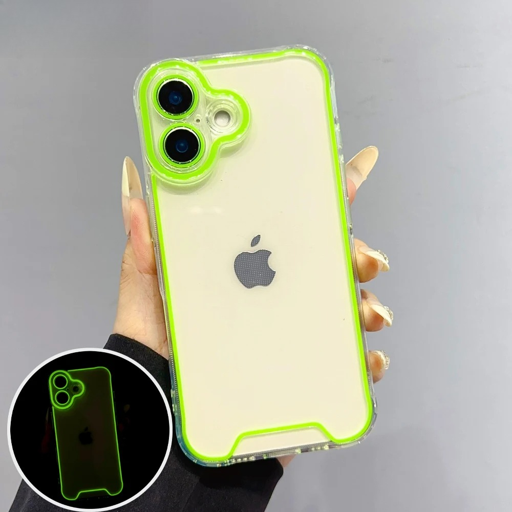 Phone Cases Vogue - Casing Transparan Bercahaya Lampu Malam Mewah