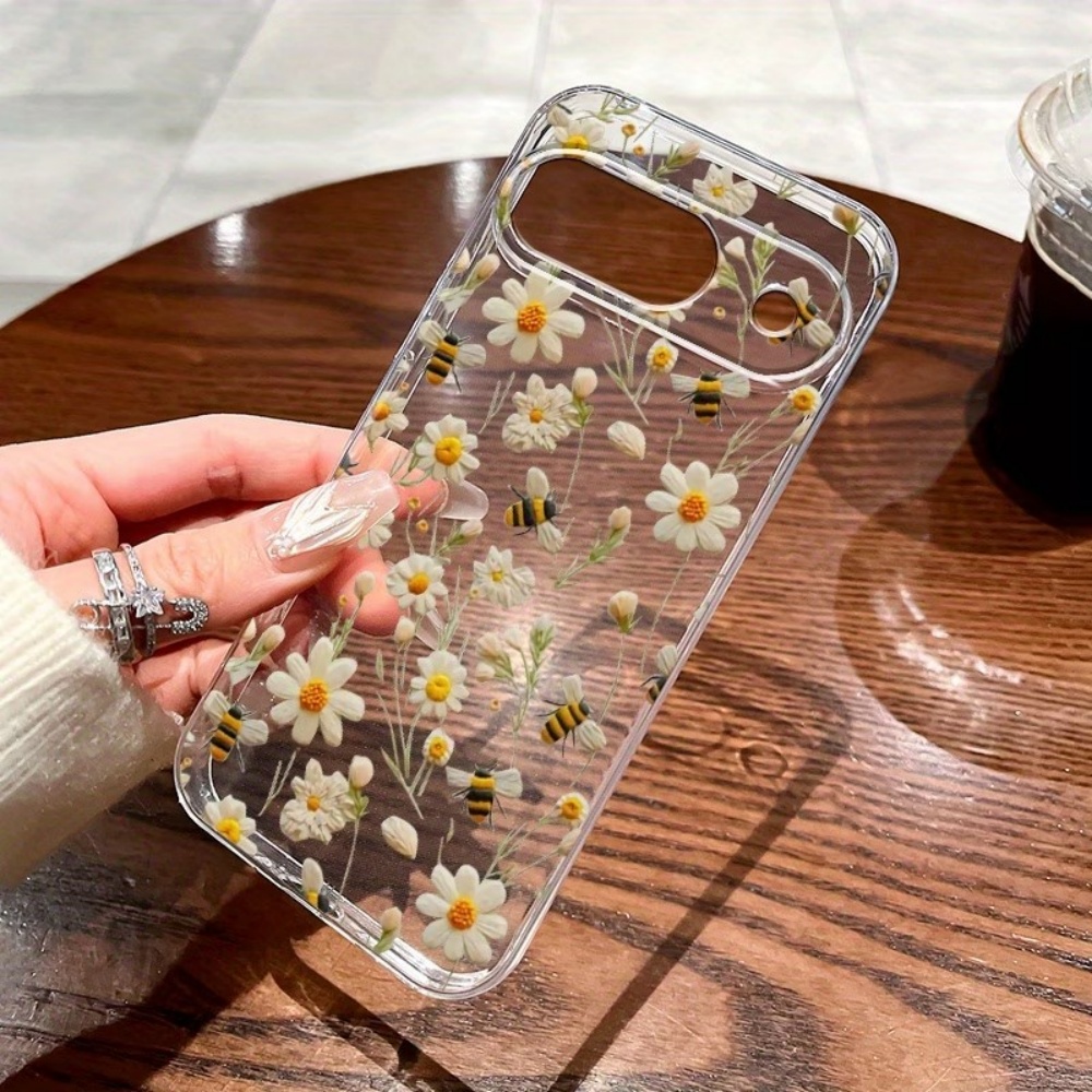 Phone Cases Google Pixel 10 Pro - Casing Ponsel Bening Lembut Pola Bunga