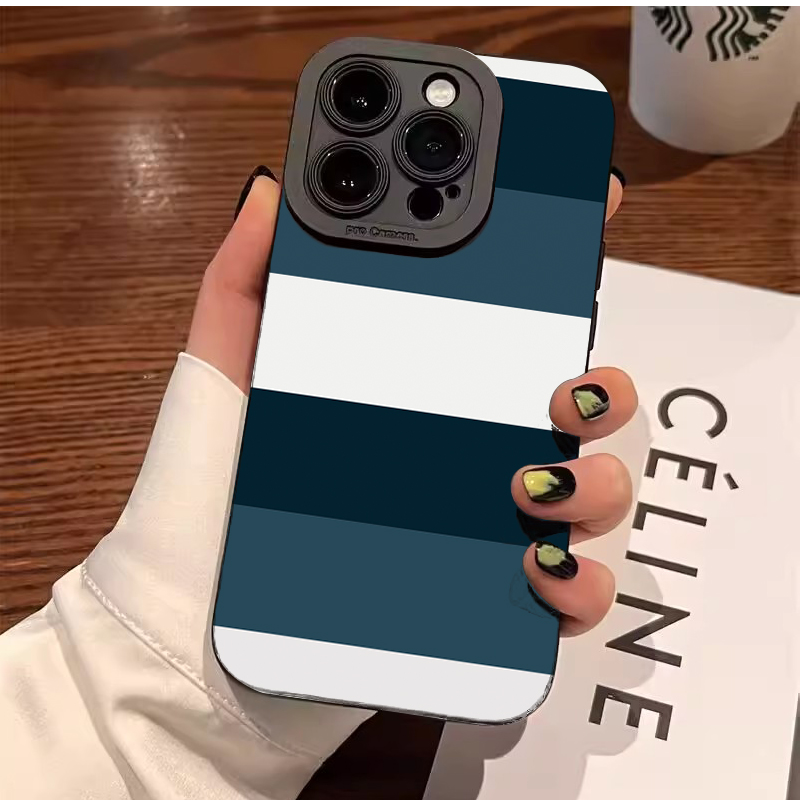 Casing Ponsel Pola Garis Biru  - Phone Cases Blue ulasan dan harga