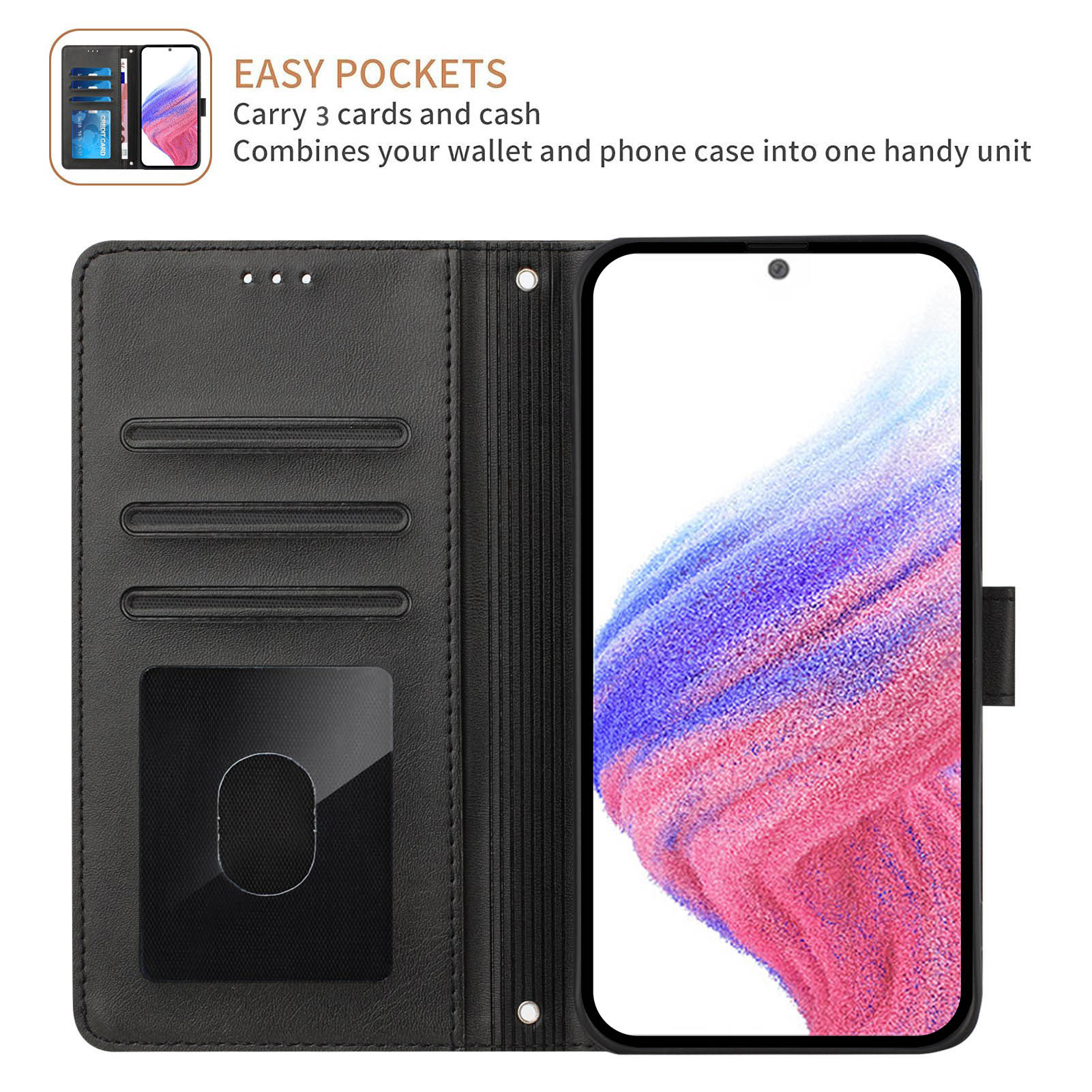 Casing Kulit Dompet Lipat untu - Phone Cases With Wallet On Back ulasan dan harga