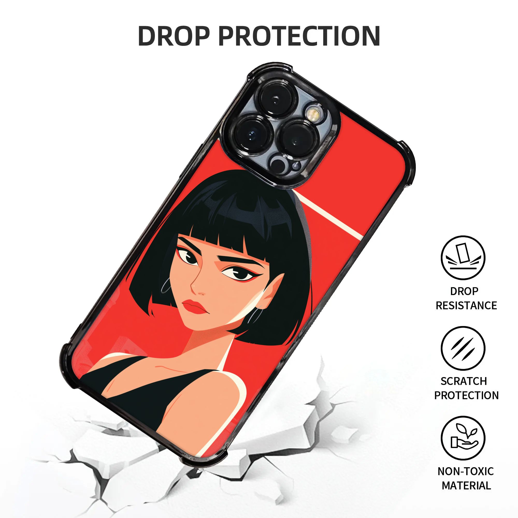 Bumper Pelindung Baru Anti Gun - Phone Cases Cool Girl ulasan dan harga