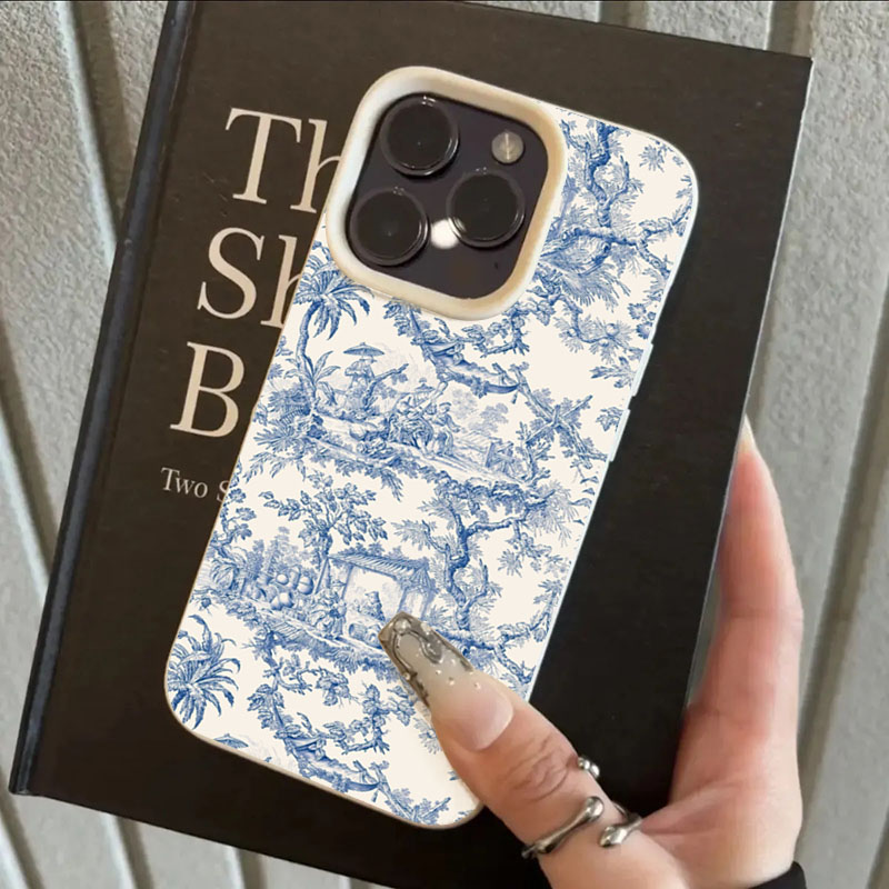 Casing Ponsel Porselen Biru Pu - Phone Cases Blue ulasan dan harga