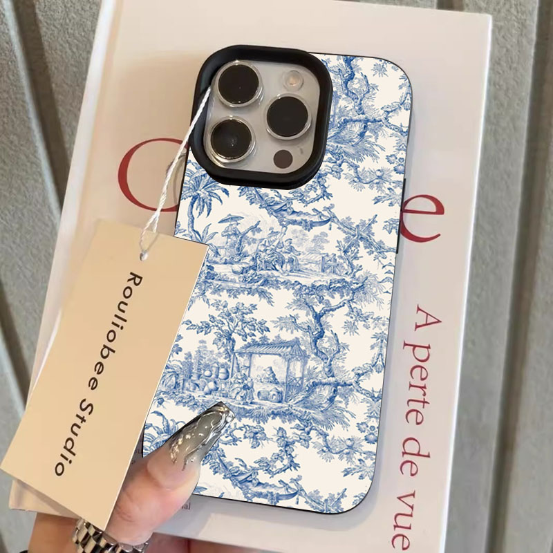 Casing Ponsel Porselen Biru Pu - Phone Cases Blue ulasan dan harga