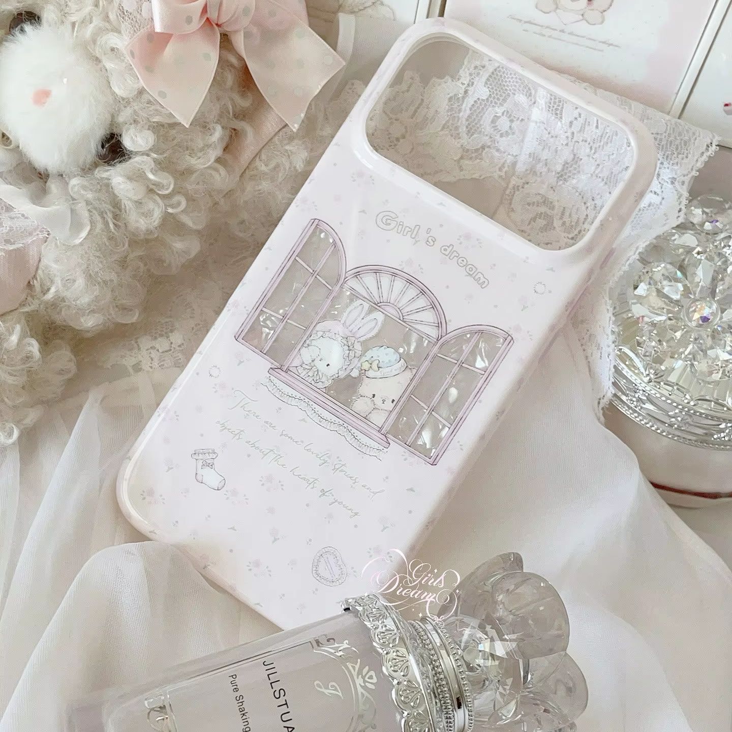 Casing HP Kawaii Bunny Bear Fl - Phone Cases Pink ulasan dan harga
