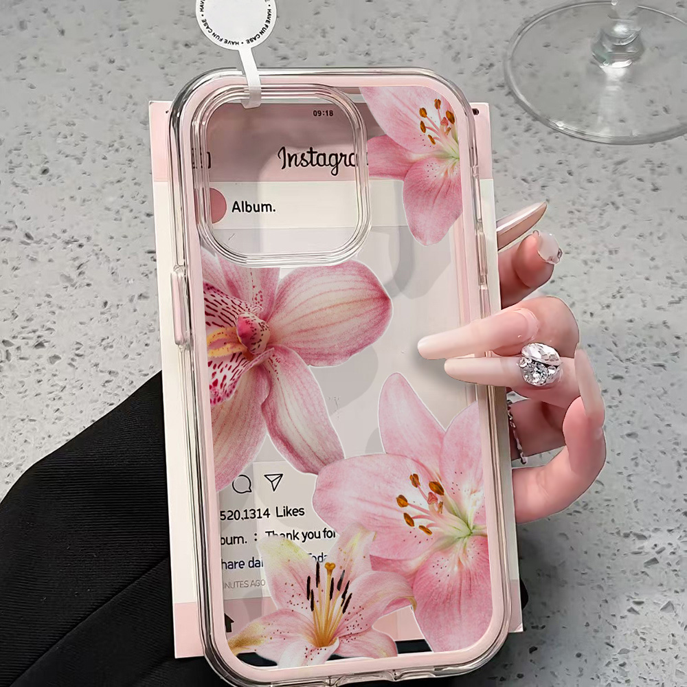 Casing Ponsel Transparan Motif - Phone Cases Pink ulasan dan harga