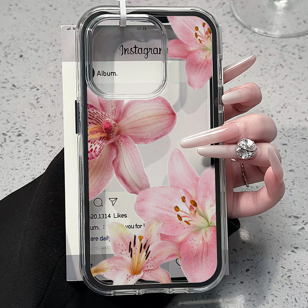 Casing Ponsel Transparan Motif - Phone Cases Pink ulasan dan harga