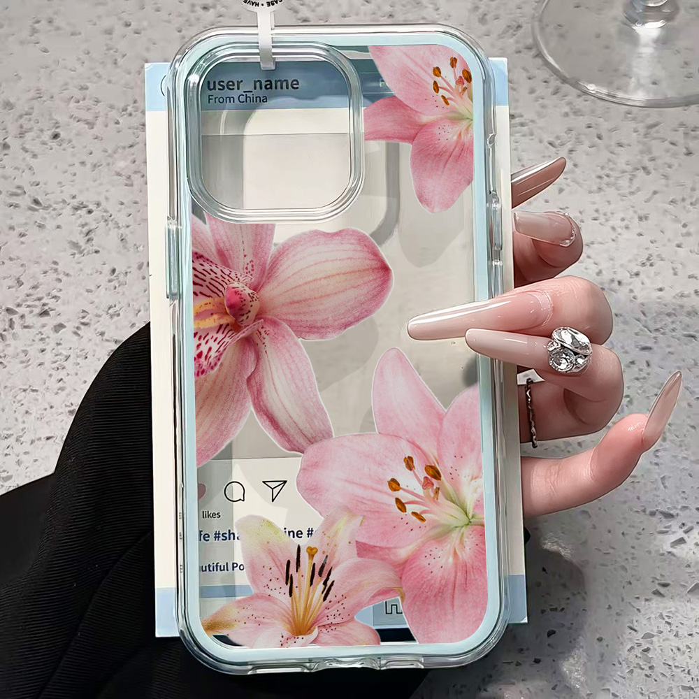 Casing Ponsel Transparan Motif - Phone Cases Pink ulasan dan harga