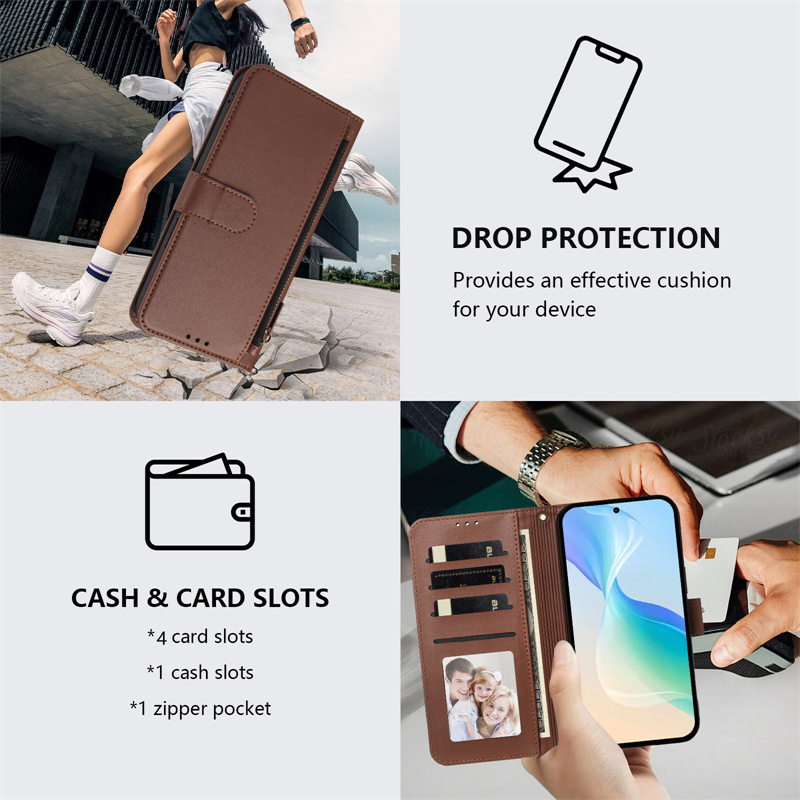 Casing HP Kulit PU Lipat untuk - Phone Cases With Wallet On Back ulasan dan harga