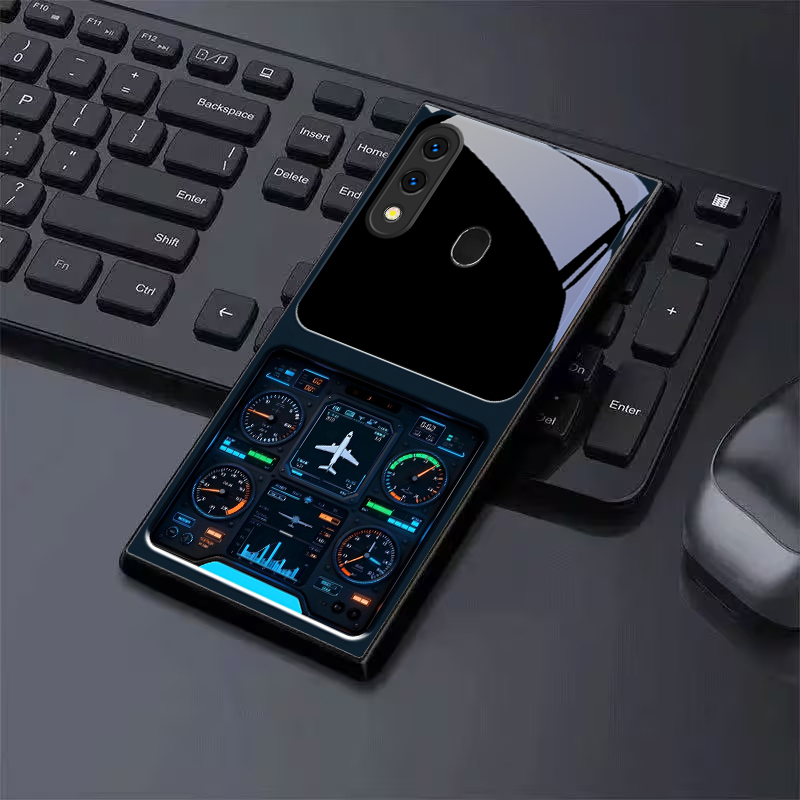 Casing Ponsel Kaca Hitam Layar - Phone Cases Aviation ulasan dan harga
