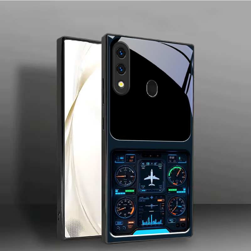 Casing Ponsel Kaca Hitam Layar - Phone Cases Aviation ulasan dan harga