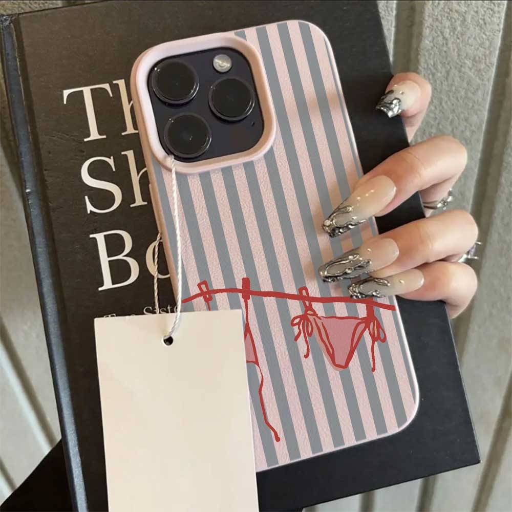 Casing Ponsel Bikini Bergaris  - Phone Cases Blue ulasan dan harga