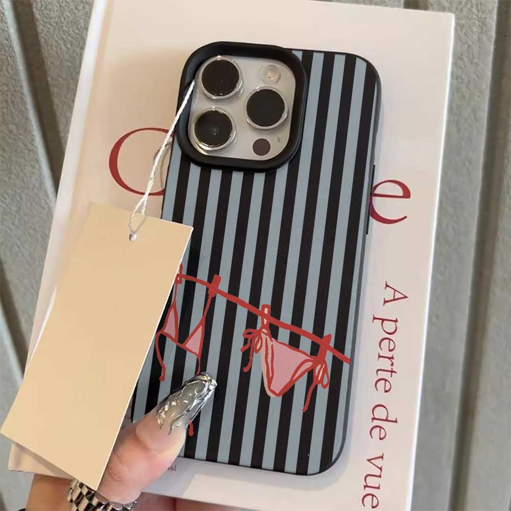 Casing Ponsel Bikini Bergaris  - Phone Cases Blue ulasan dan harga