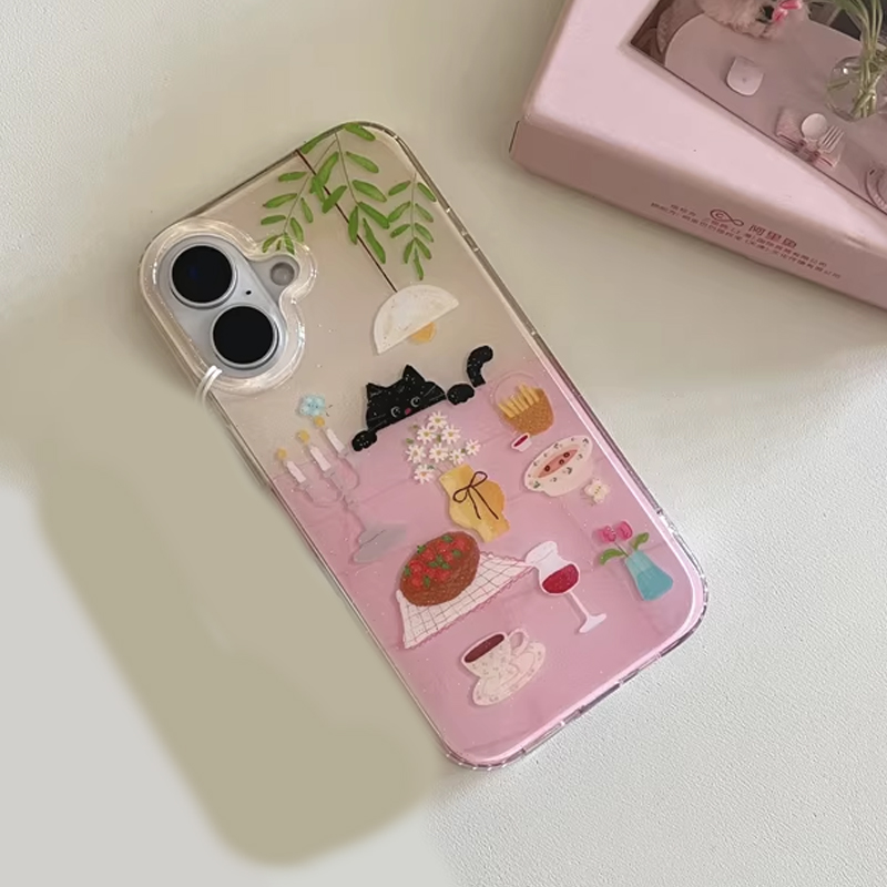 Casing HP Kartun Kucing Hitam  - Phone Cases Cool Girl ulasan dan harga