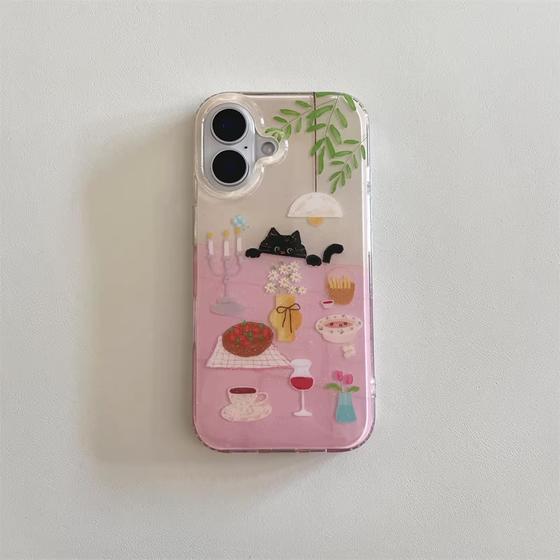 Casing HP Kartun Kucing Hitam  - Phone Cases Cool Girl ulasan dan harga