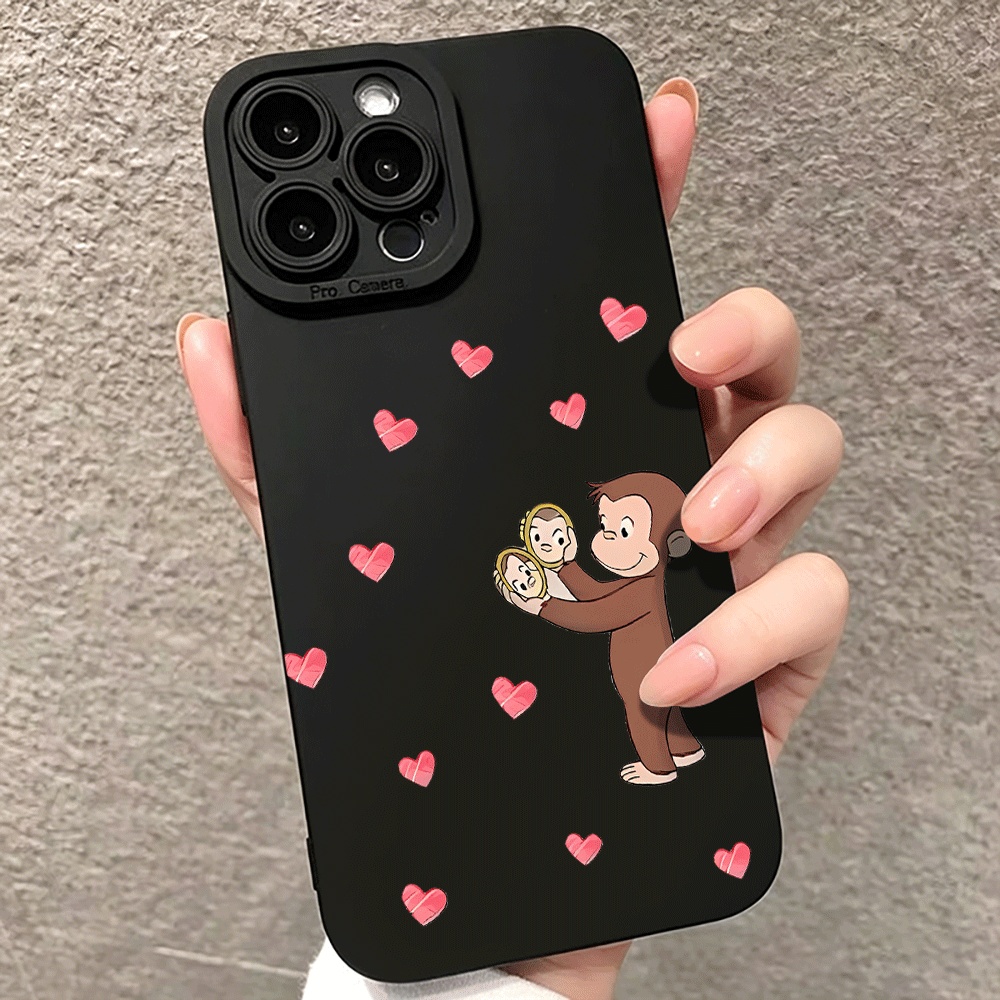 Casing Ponsel Monkey Pink Hear - Phone Cases Pink ulasan dan harga