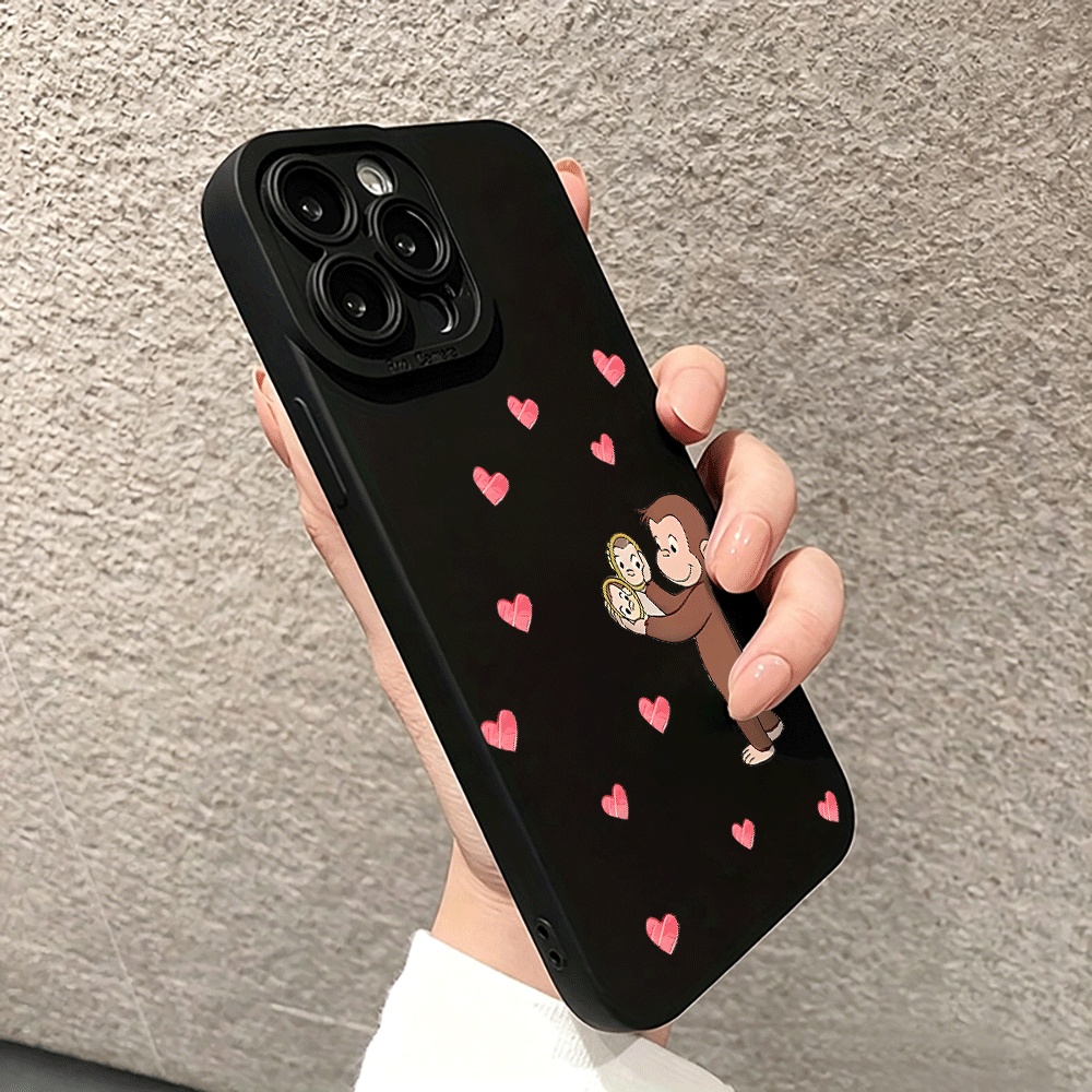 Casing Ponsel Monkey Pink Hear - Phone Cases Pink ulasan dan harga