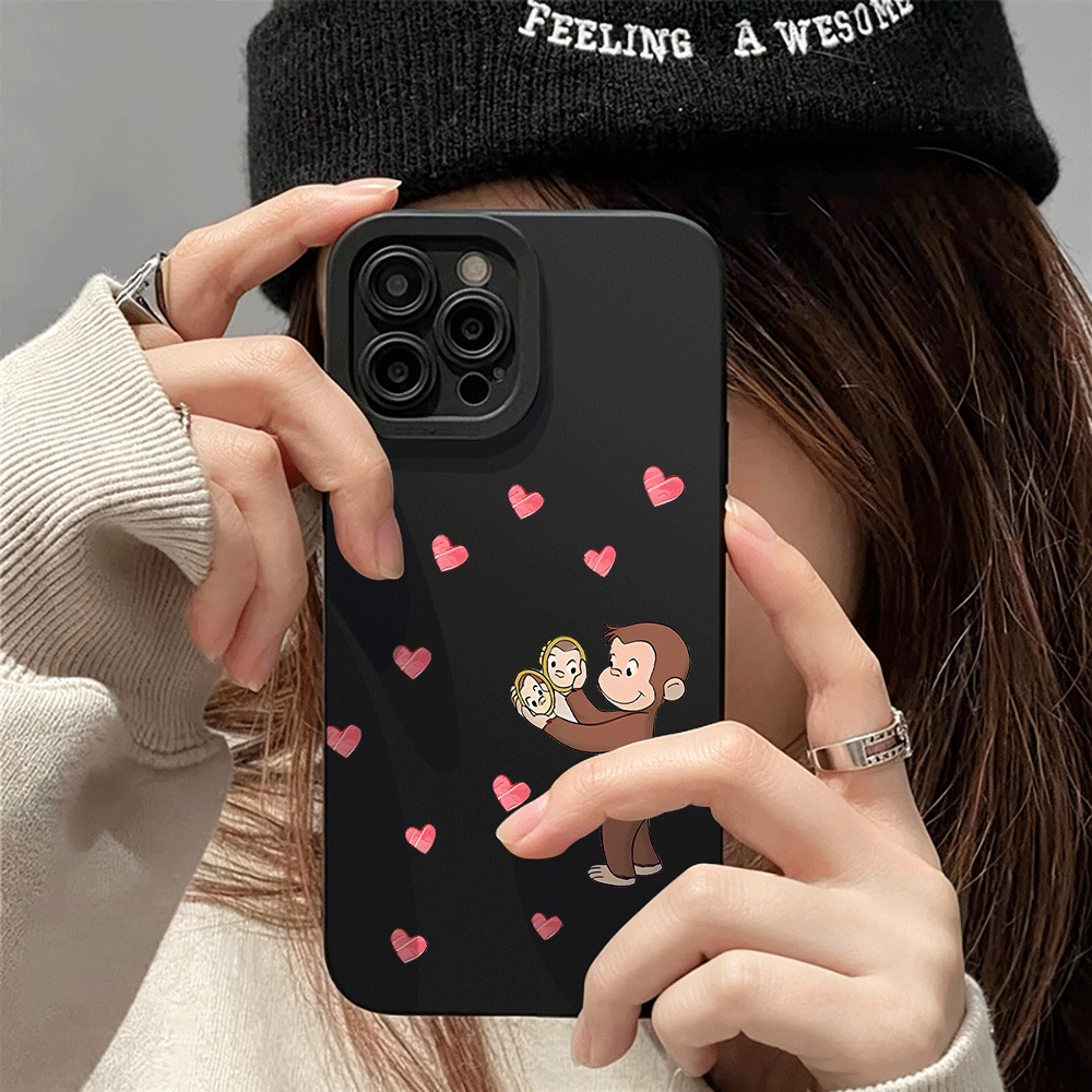 Casing Ponsel Monkey Pink Hear - Phone Cases Pink ulasan dan harga