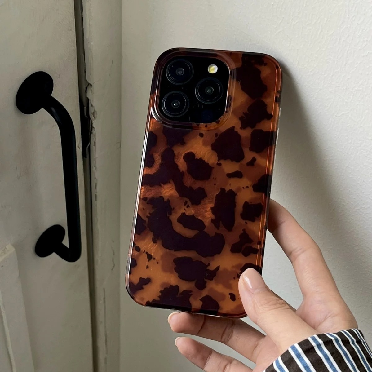 Casing HP Laser Tekstur Amber  - Phone Cases Leopard Print ulasan dan harga