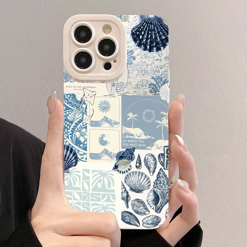 Casing Ponsel Motif Kerang Lau - Phone Cases Blue ulasan dan harga