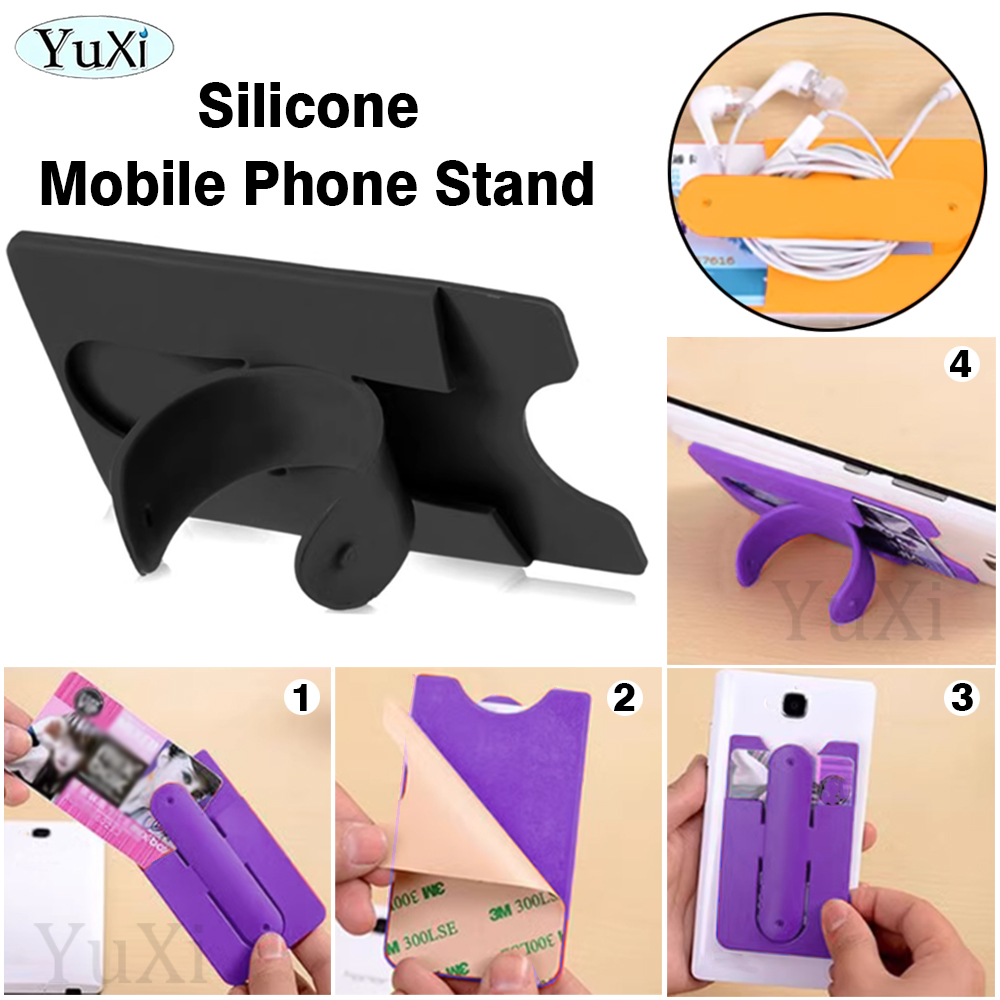 1 Buah Tempat Ponsel Silikon W - Phone Cases With Wallet On Back ulasan dan harga