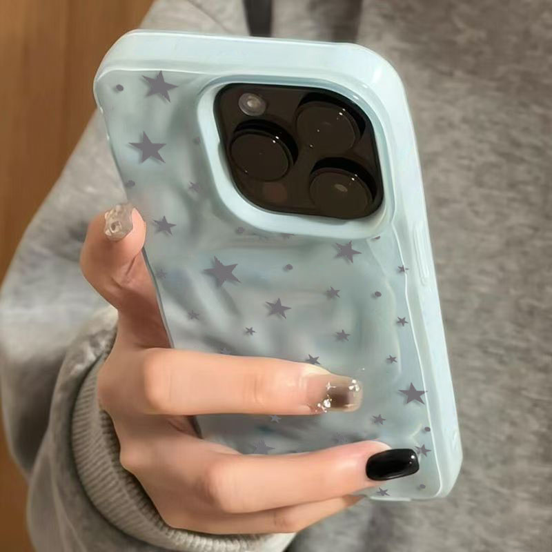 Casing Ponsel Tekstur Gelomban - Phone Cases Blue ulasan dan harga